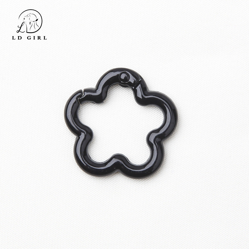 A large flower spring chain, DIY keychain