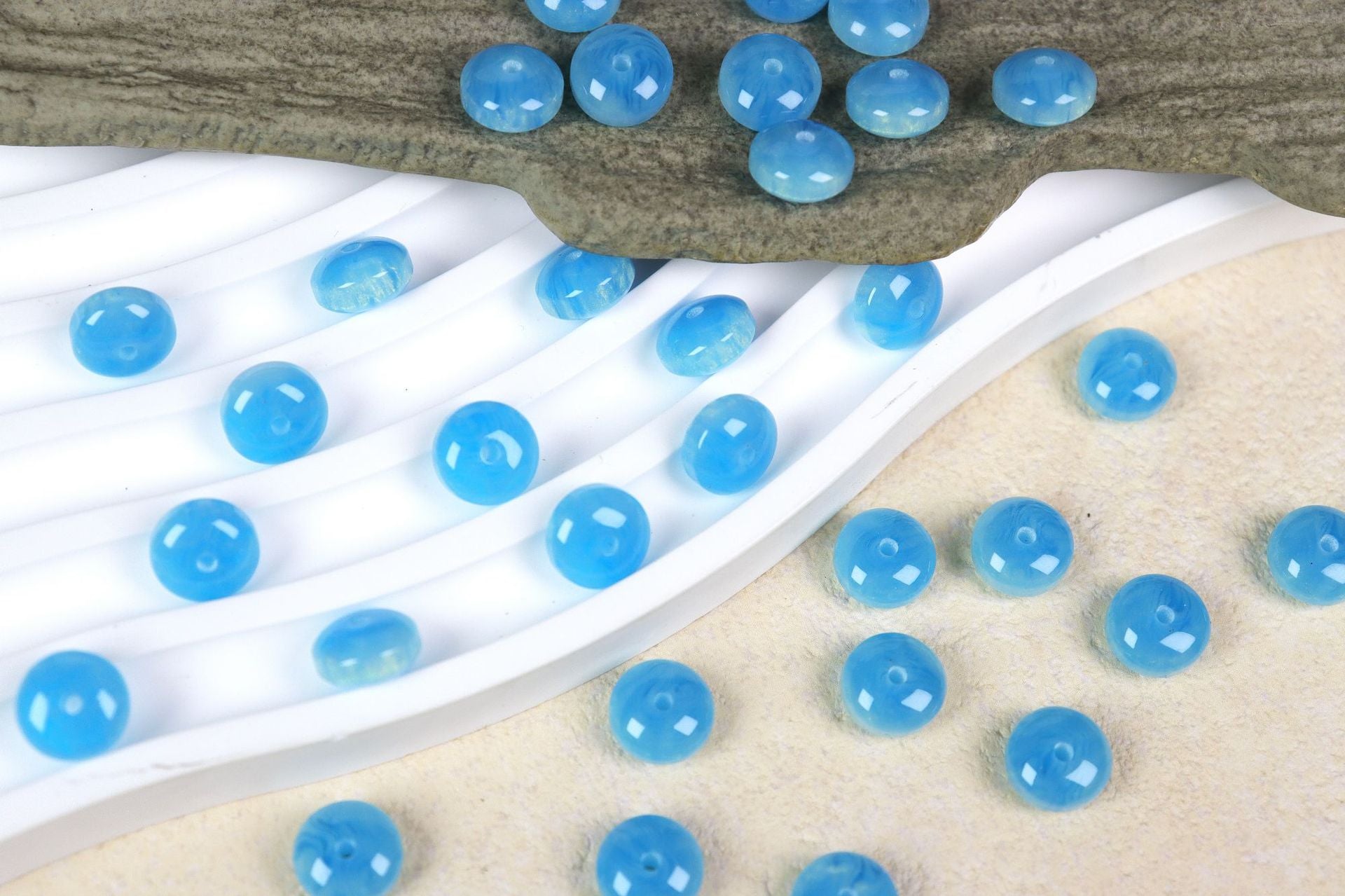 NO.2 Glow-in-the-dark Resin Beads C 鎏金彩虹算盘珠