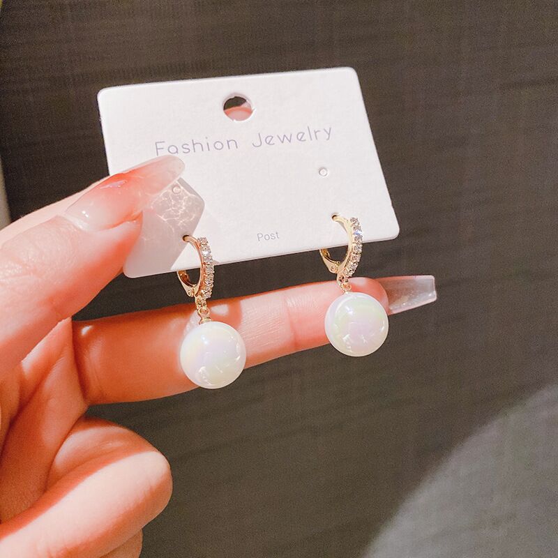 E12,925 Silver Needle Geometric Pearl Earrings G