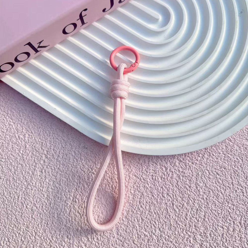 B5 short monochrome knotted mobile phone lanyard/hand-woven/wrist rope/water cup anti-lost rope/