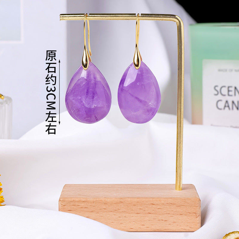2-Color ,Natural Brazilian Amethyst Earrings