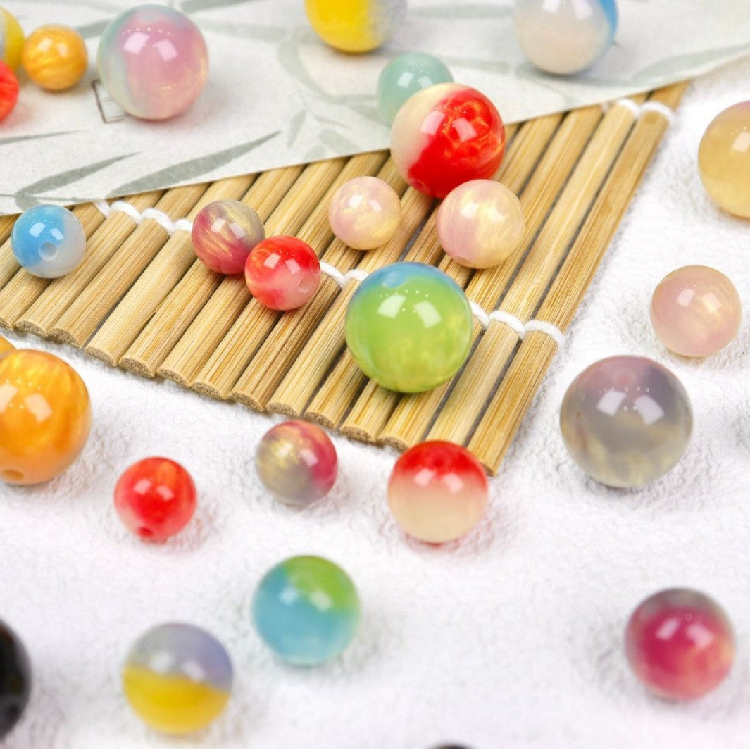 NO.17 Two-Tone  Resin Beads 鎏金双笙