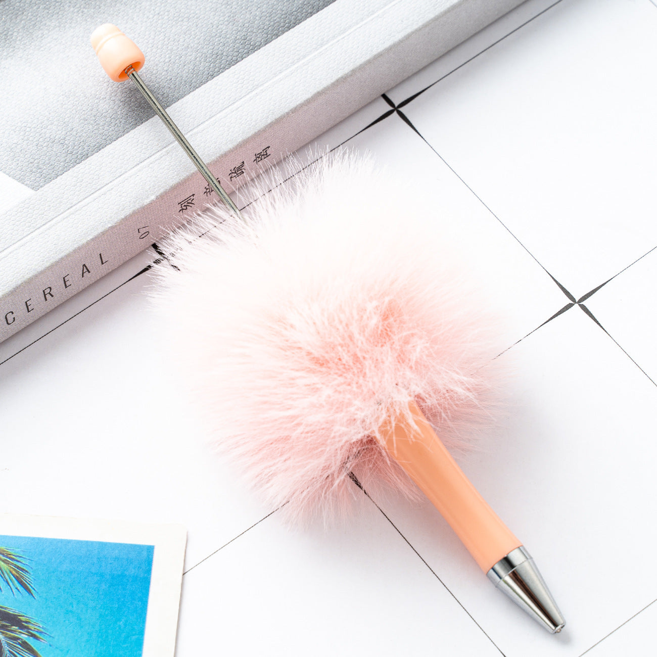 28-colour new cartoon pom-pom bead pen