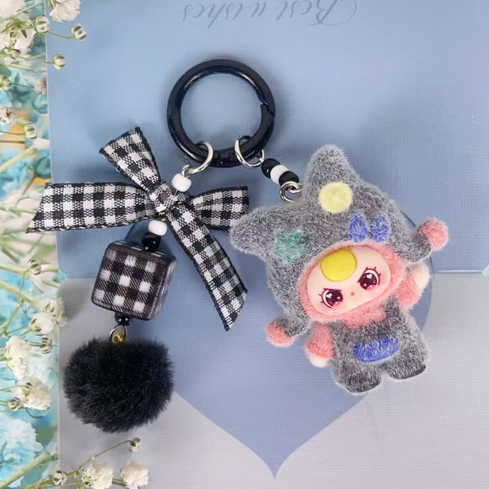 Dopamine cold hat baby three years old, jewelry accessories, cartoon key chain, bag pendant