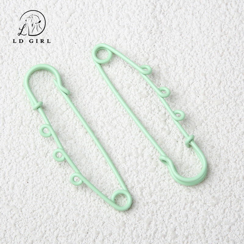 A6cm three-hole safety large pin, waist buckle, pin, breast buckle, DIY jewelry accessories