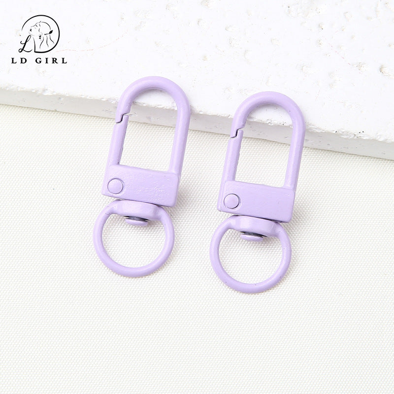 A color alloy paint small door chain, keychain, DIY jewelry accessories