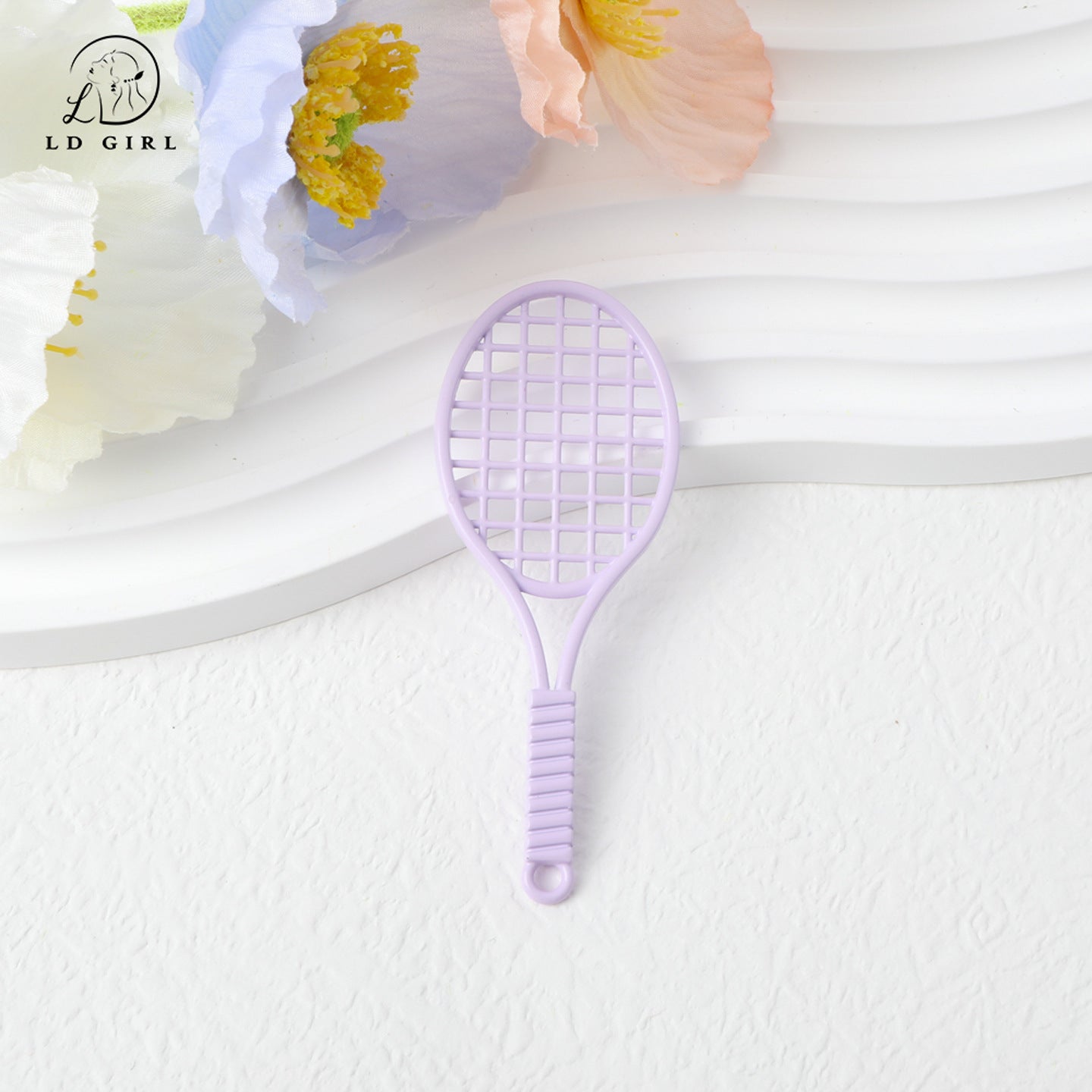 A tennis racket, badminton pendant, jewelry accessories, DIY bracelet, keychain