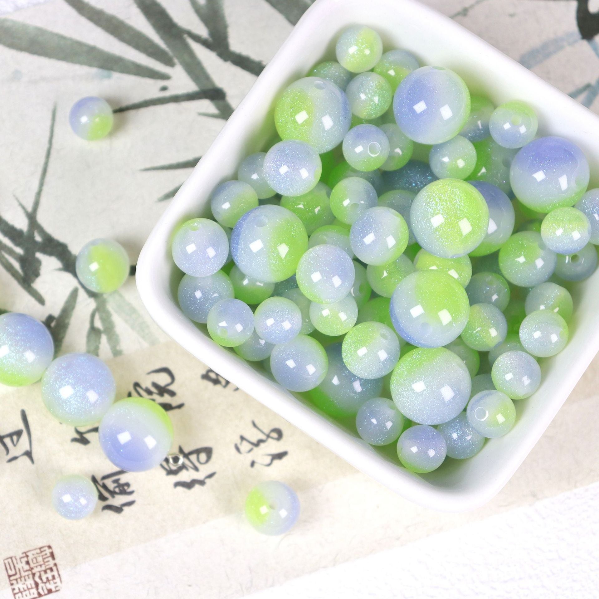 NO.21 Rainbow Candy Resin Beads 彩虹糖