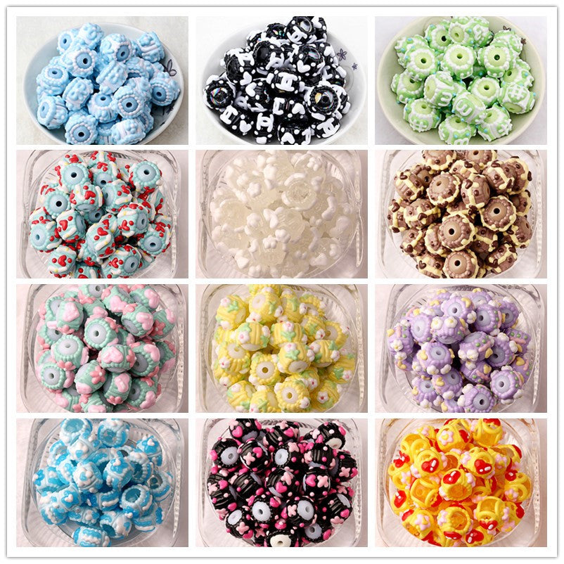 No.2 Hand-painted beads/bead pens/DIY mobile phone chain/car hanging/bag hanging/