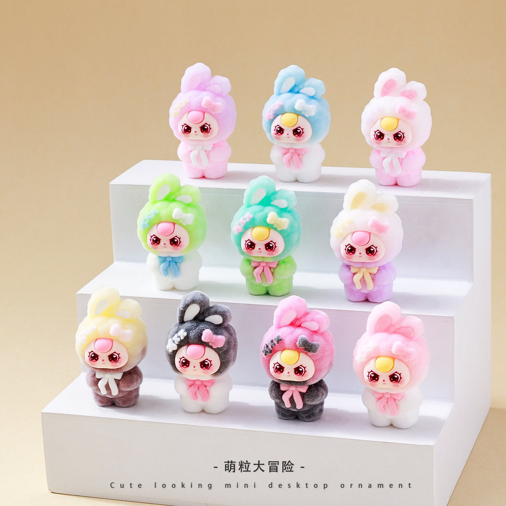 Cute flocking gradual change of standing posture, baby three-year-old cute doll, small gifts, desktop ornaments