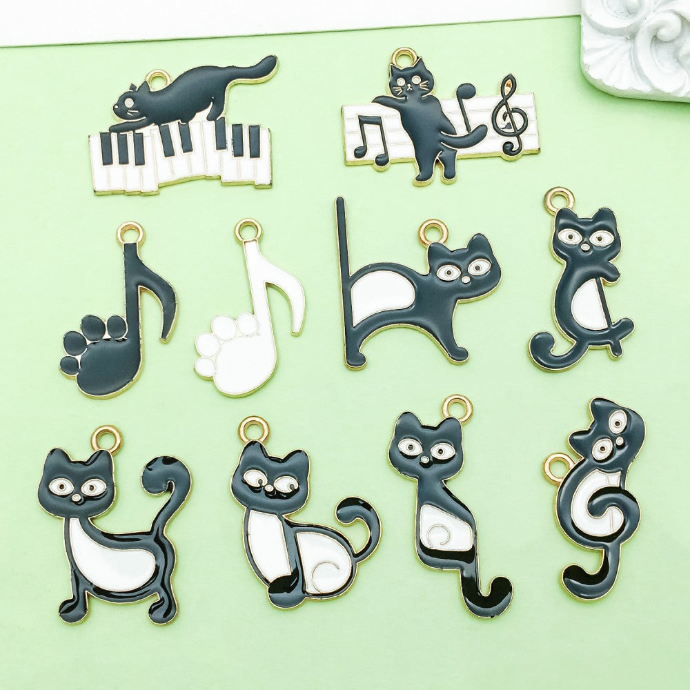 NO.13 Mix 10 music notes cat accessories