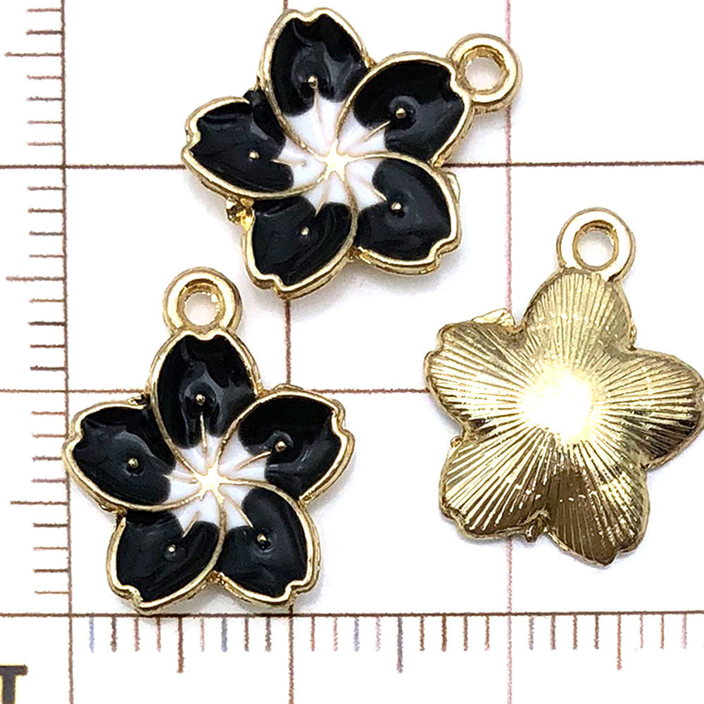 NO.21 Mixed 20 black charm metal, alloy