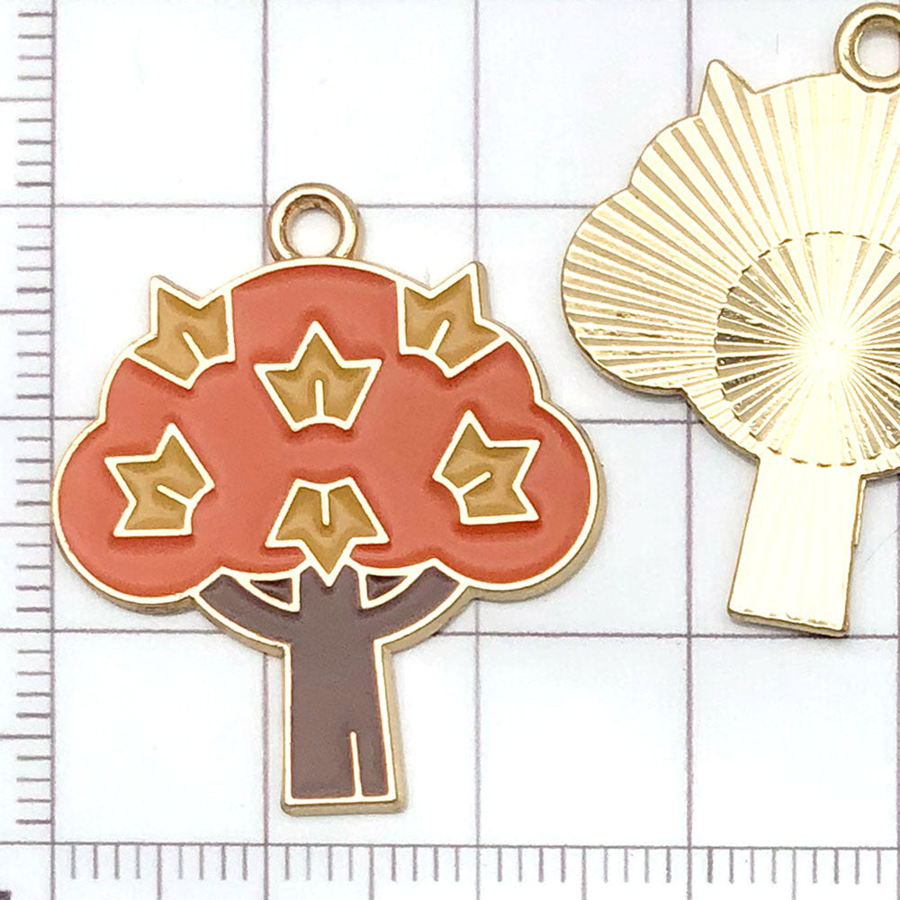 NO.23-4  gold plated enamel charm metal alloy