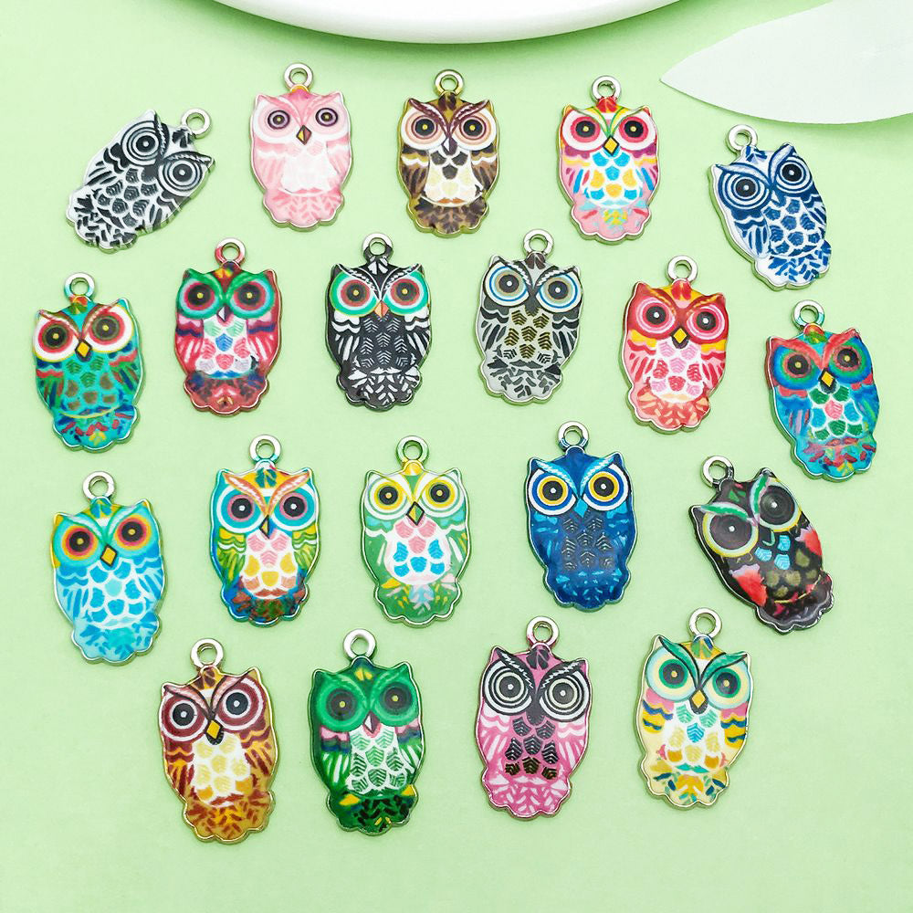 NO.17 Mix 20 metal owl pendants