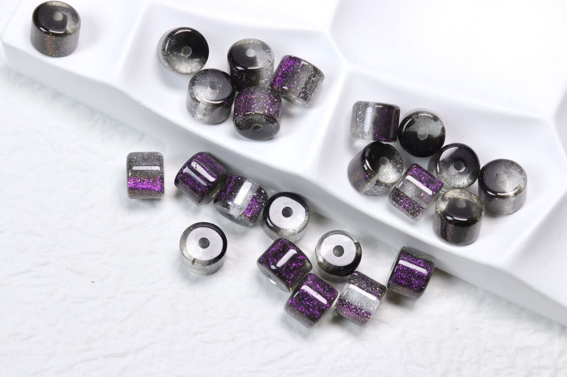 NO.27  8X10mm resin beads, barrel beads, beaded DIY accessories