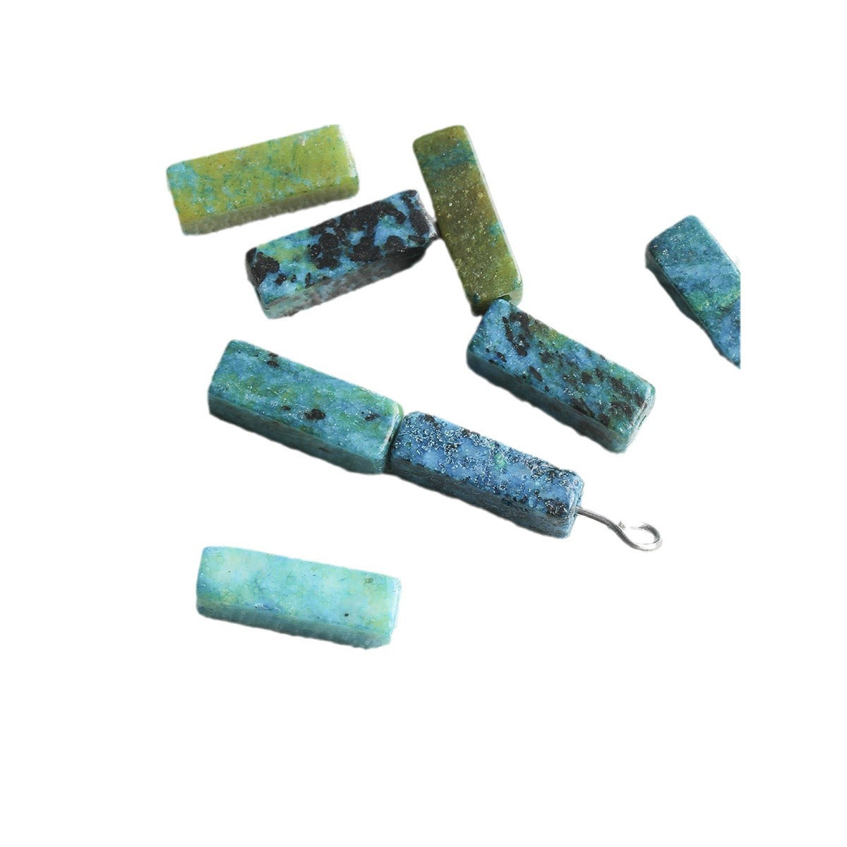 Retro natural stone/square tube beads/DIY accessories【敦煌】