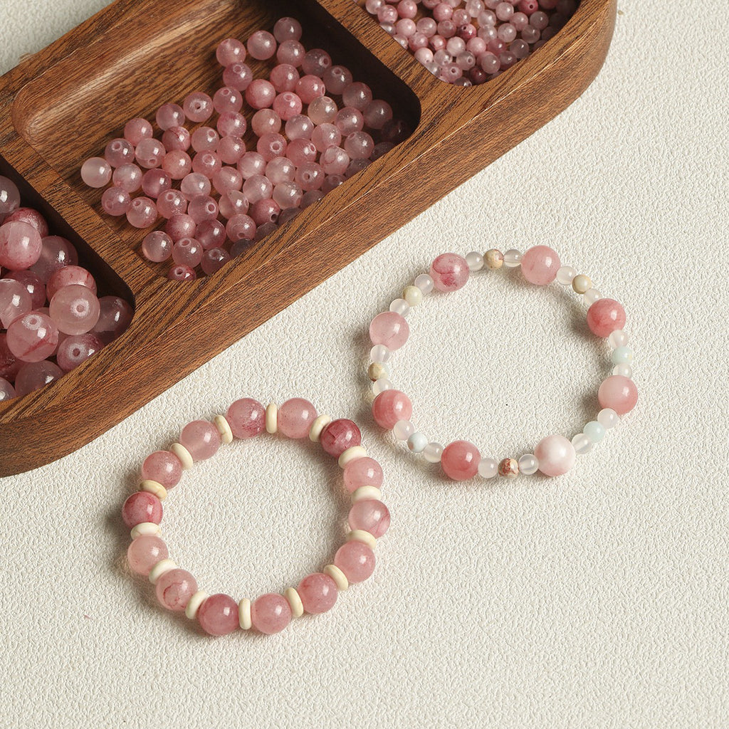 Natural stone/pink chalcedony/DIY accessories