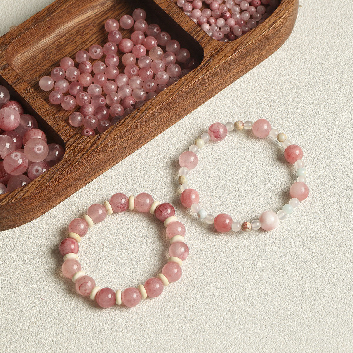 Natural stone/pink chalcedony/DIY accessories