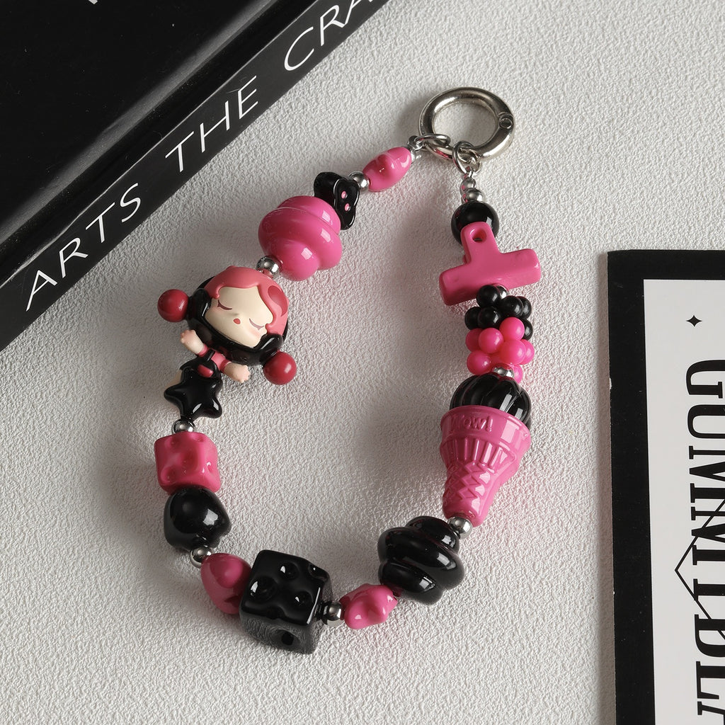 Acrylic paint/stars/love/beaded DIY accessories【辣妹粉】