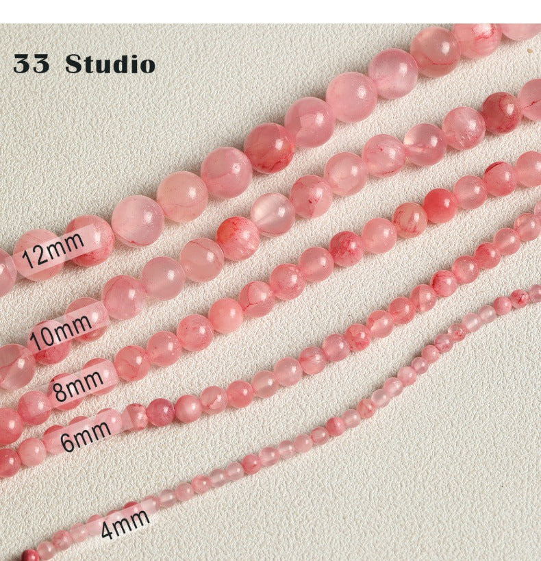 Natural stone/pink chalcedony/DIY accessories