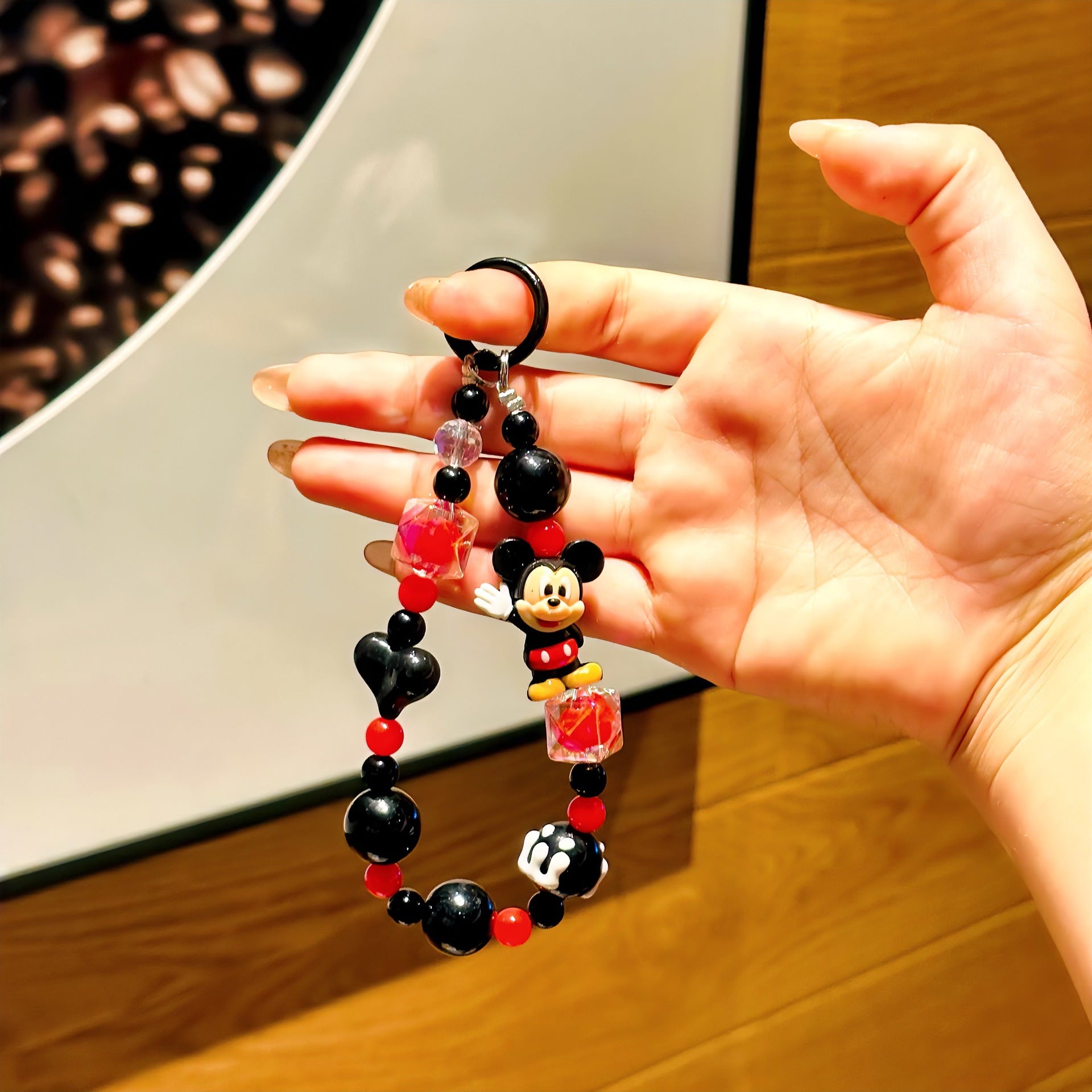 C1 new three-dimensional cartoon Mickey mobile phone chain/keychain/bag pendant