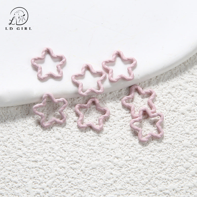 A color paint, pentagram closed ring, DIY accessories