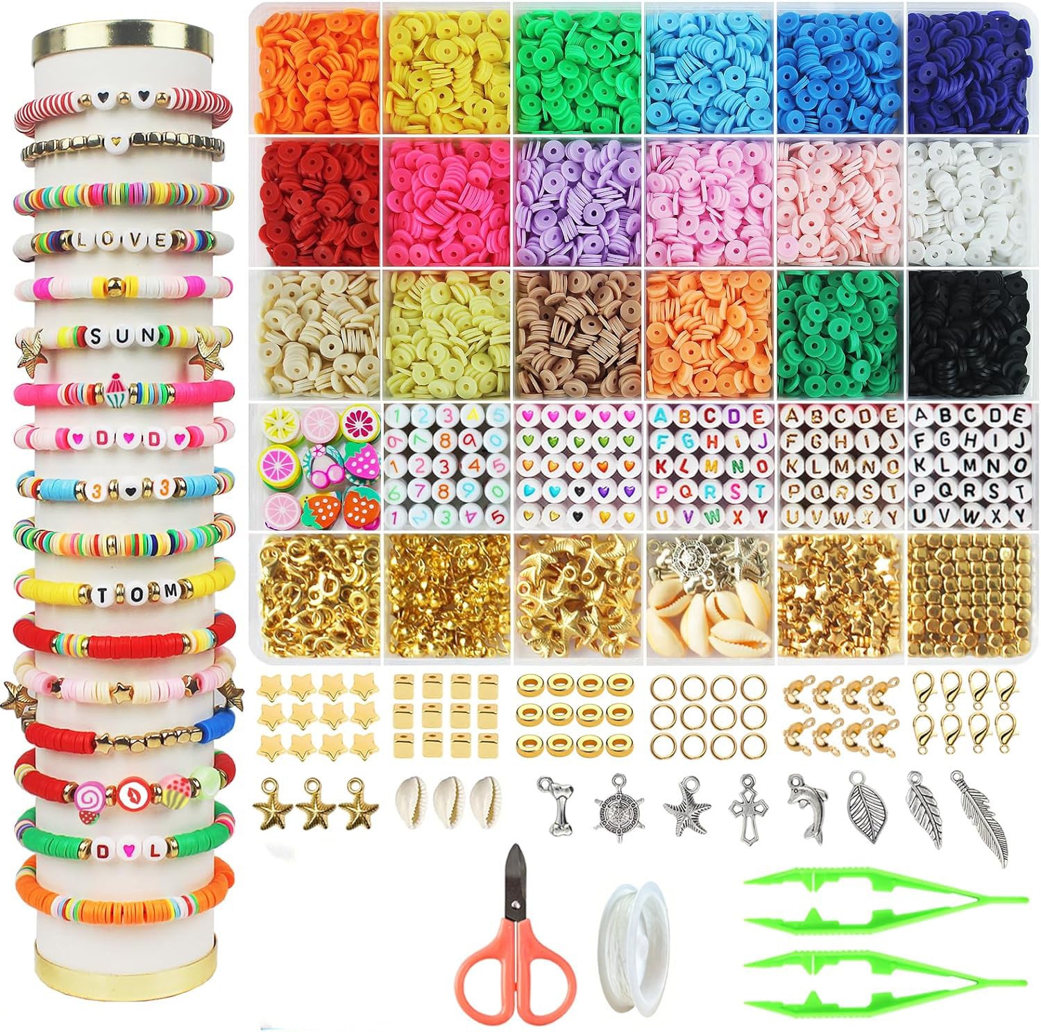 6000Pcs DIY soft ceramic beads