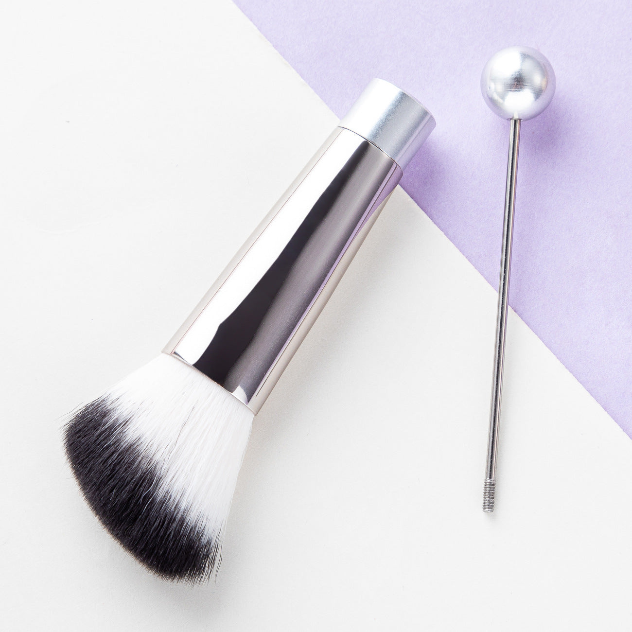 5 DIY metal handles, beaded makeup brush set