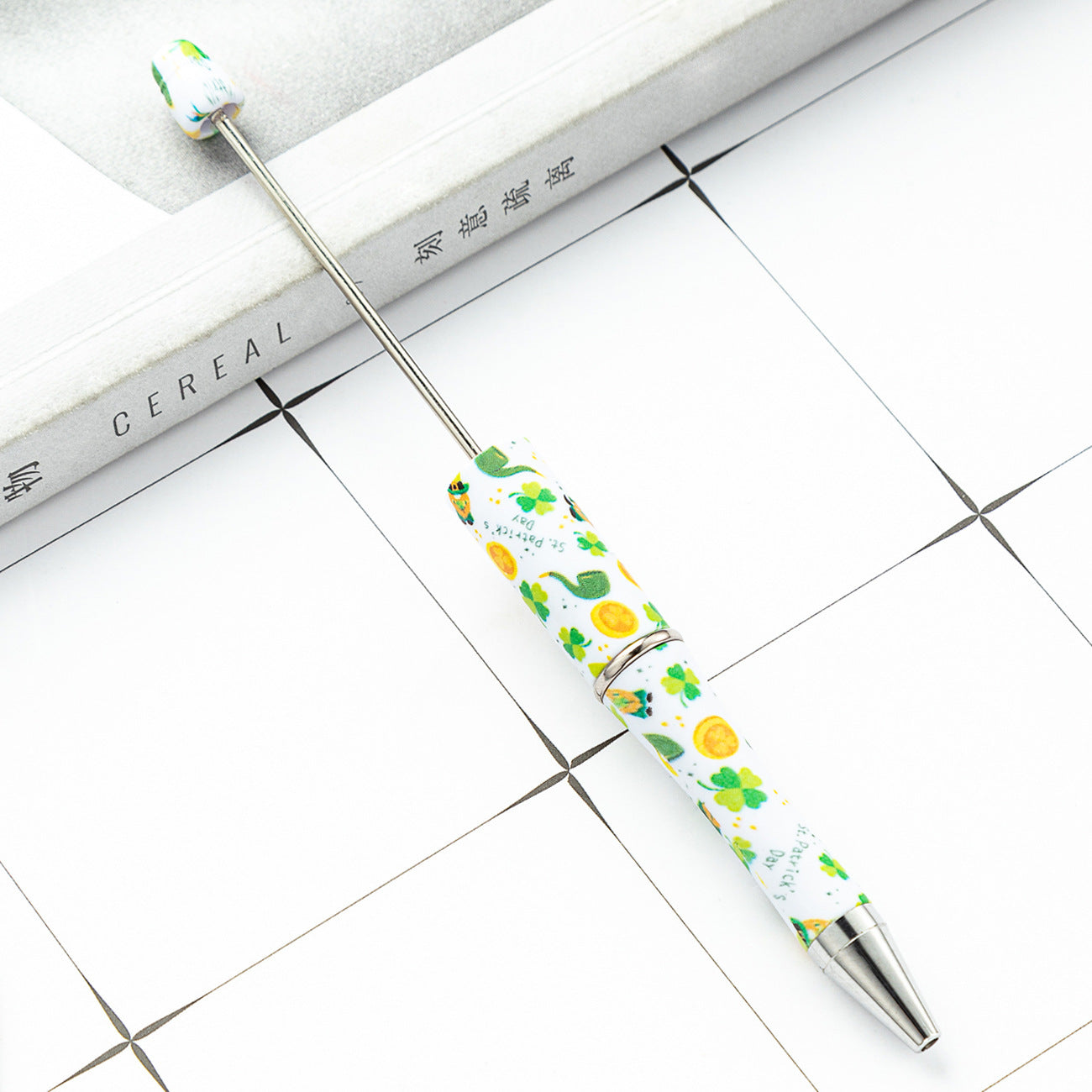 Four-leaf clover series, bead pen