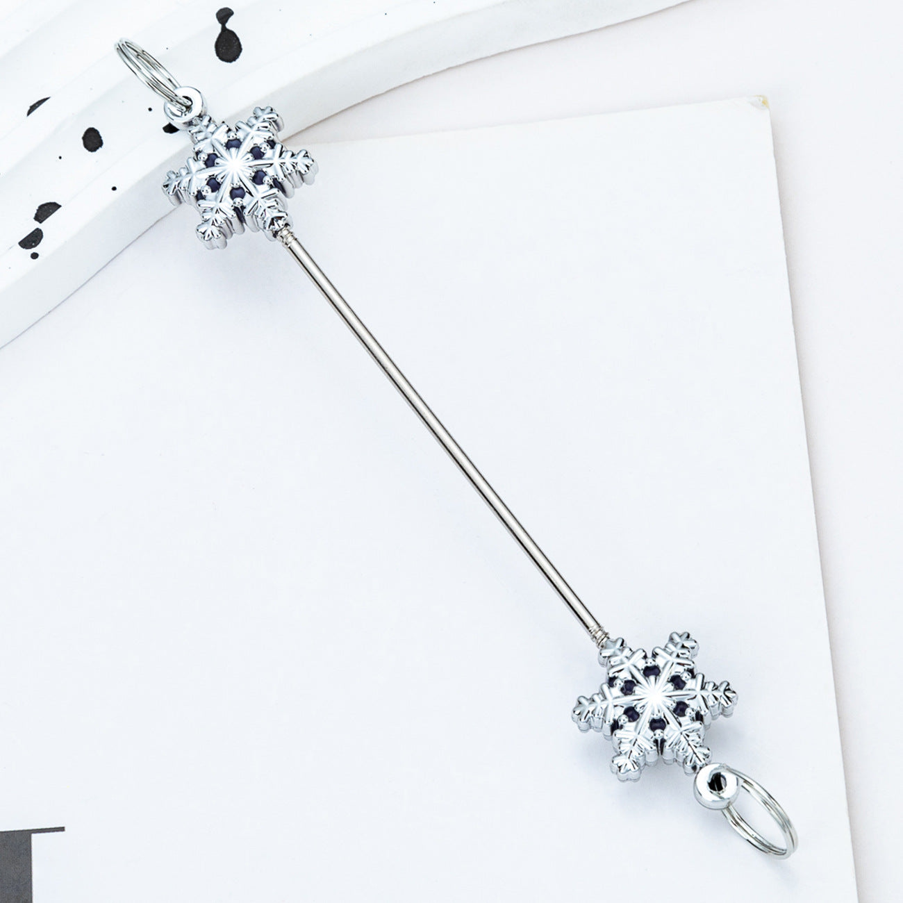 10-Color DIY beaded Christmas snowflake pole