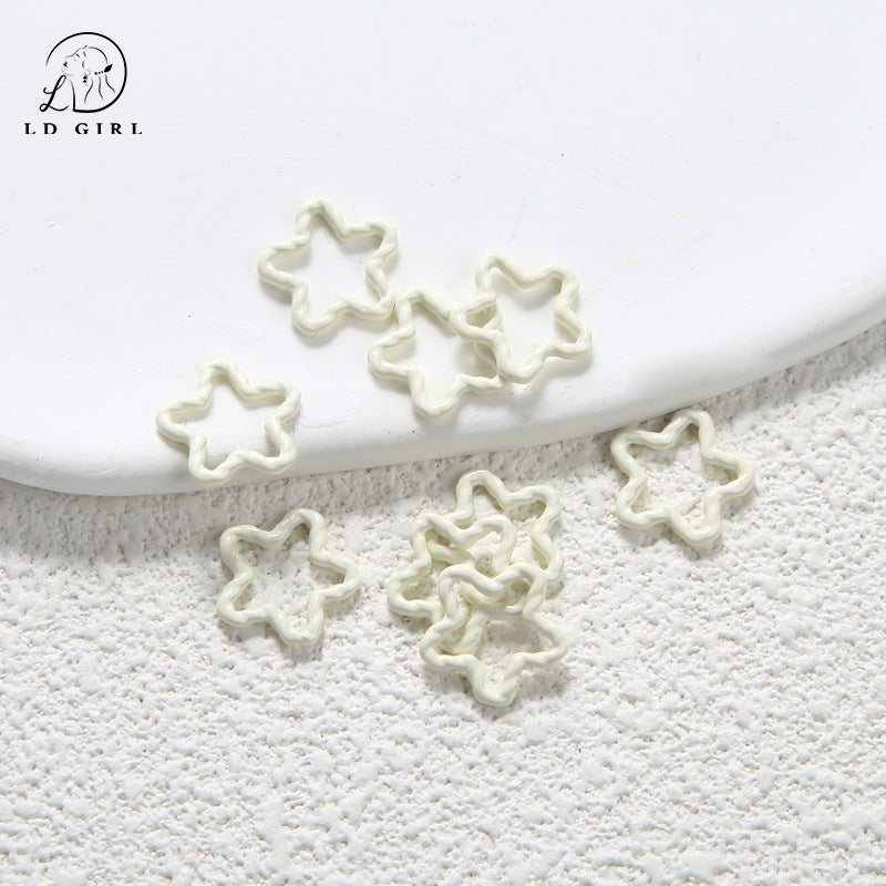 A color paint, pentagram closed ring, DIY accessories