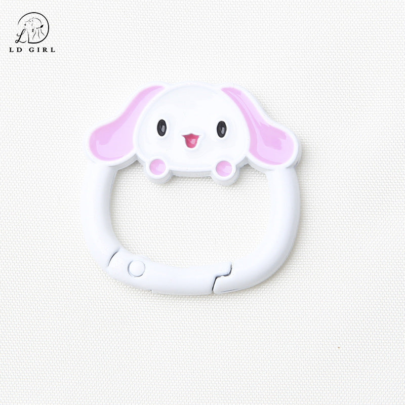 A big-eared dog spring buckle, open ring, dog spring ring, DIY mobile phone chain keychain.