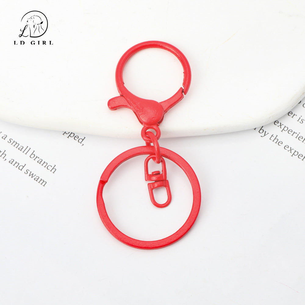 A MOQ10PCS key ring three-piece DIY handmade accessories
