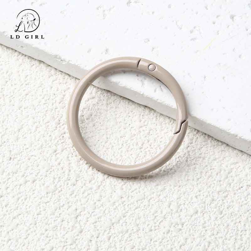 A40mm round spring buckle, large, ring buckle, bag buckle, ring metal, DIY jewelry accessories bag hanging