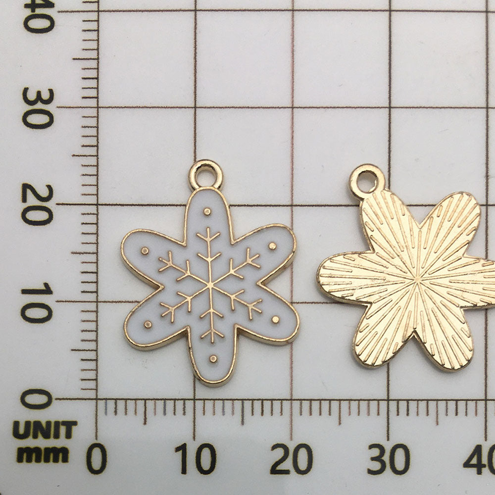 50 assorted gold plated enamel christmas charm