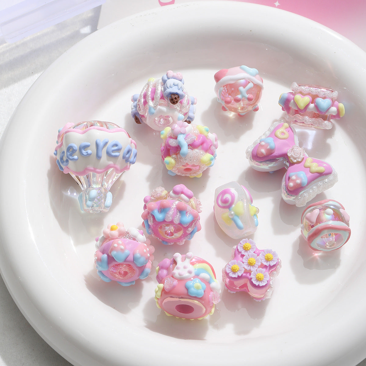 Heavy industry/with drill/hand-painted beads/DIY accessories beads【春日】