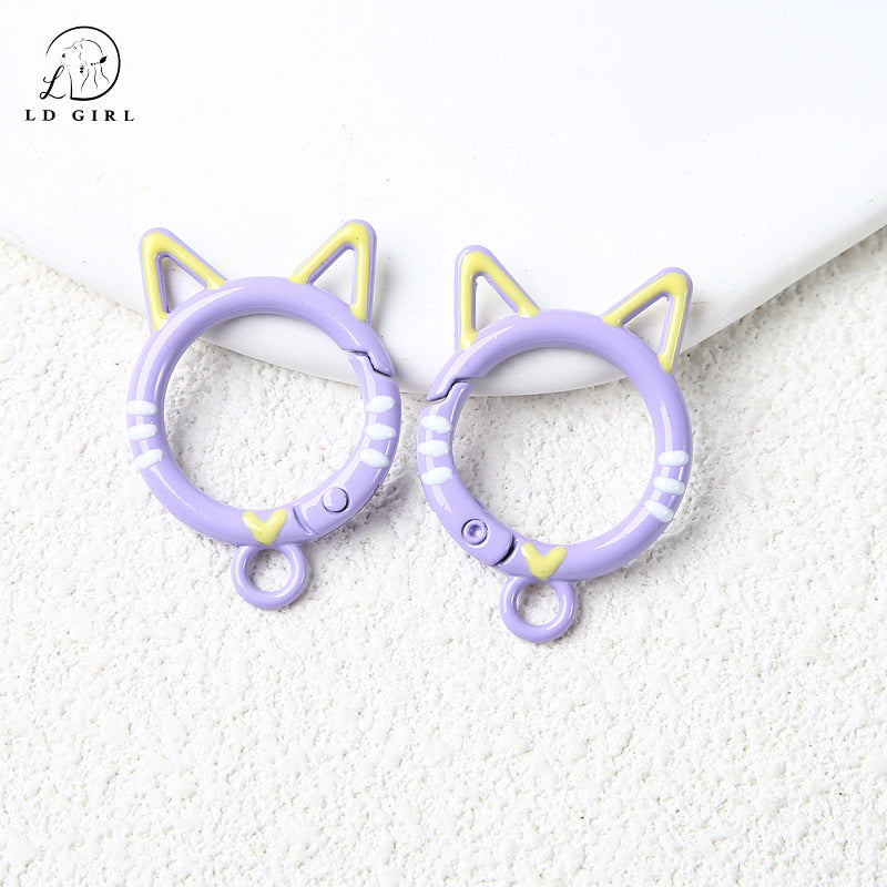 A cat special-shaped spring buckle, DIY handmade jewelry accessories