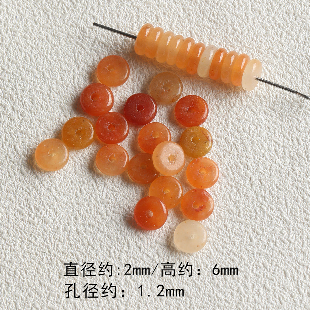 Natural stone/Huang Dongling/round beads/tube beads/abacus beads/DIY accessories