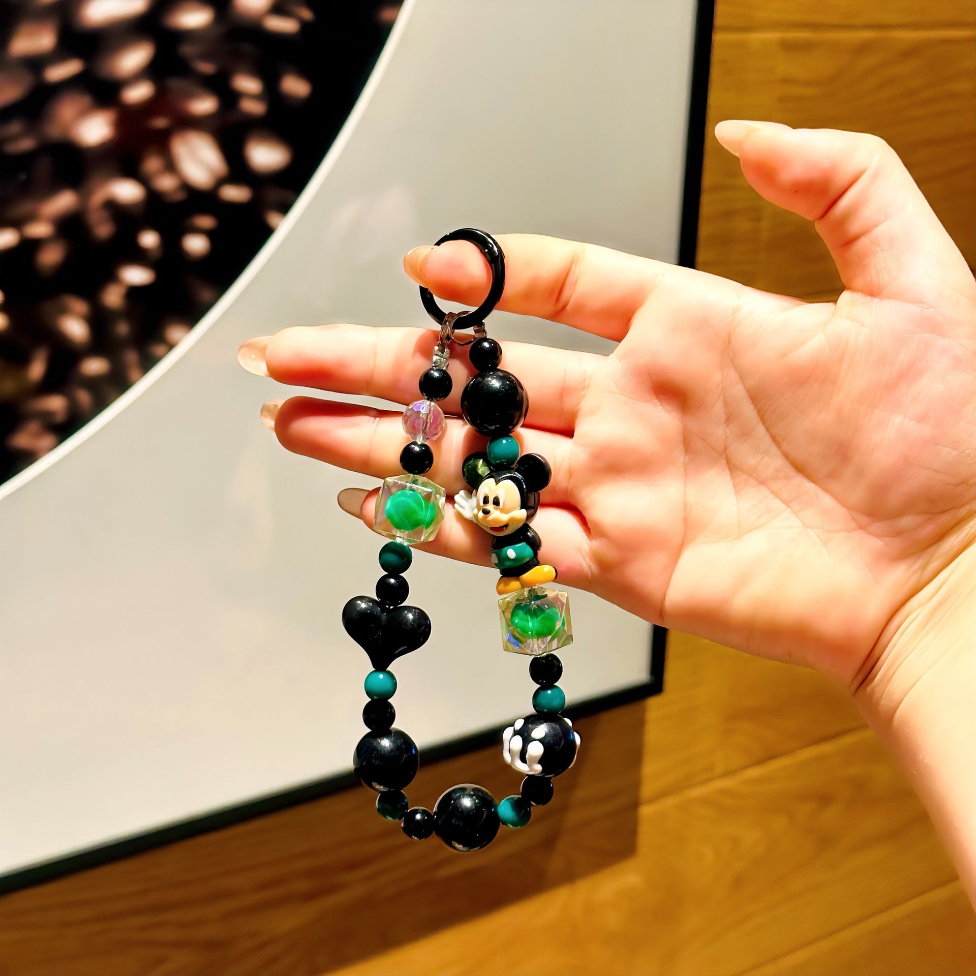 C1 new three-dimensional cartoon Mickey mobile phone chain/keychain/bag pendant