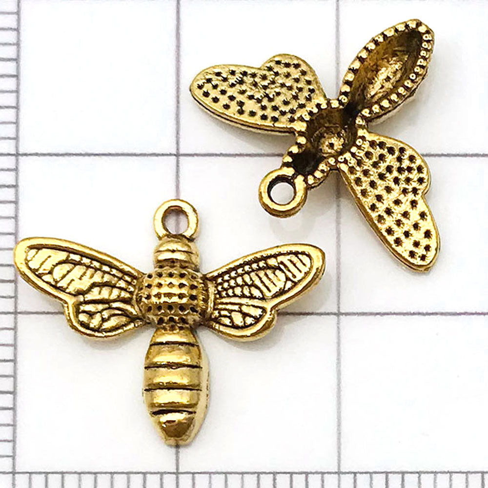 NO.23-3 Alloy bee series gold plated enamel charm