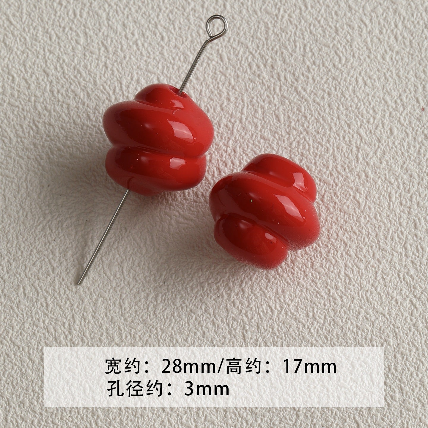 Red coffee color/acrylic paint beads/DIY accessories materials