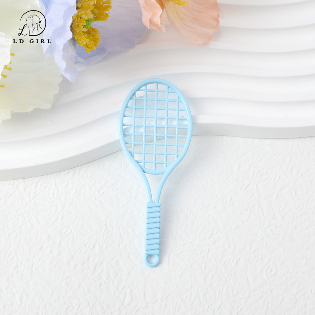 A tennis racket, badminton pendant, jewelry accessories, DIY bracelet, keychain