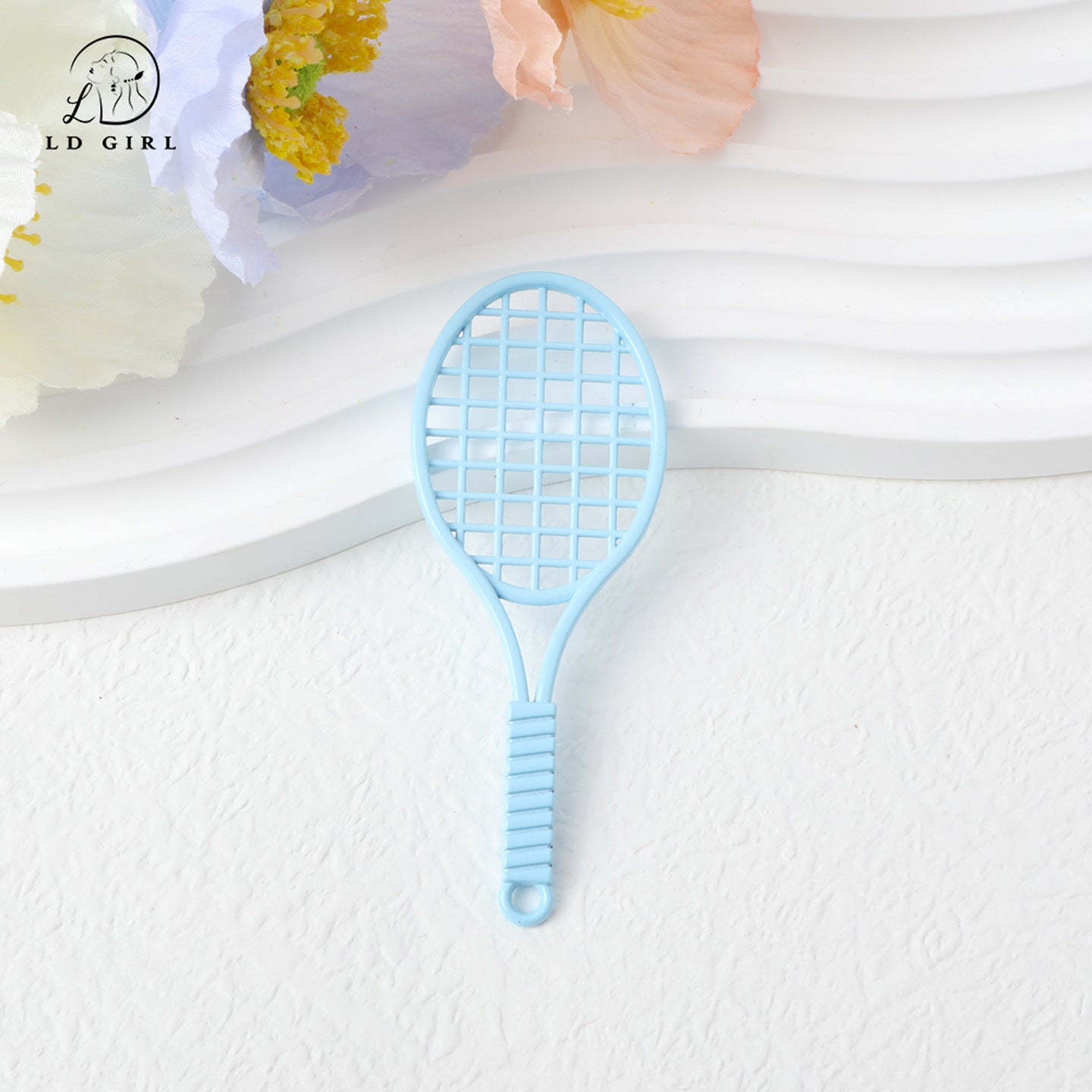 A tennis racket, badminton pendant, jewelry accessories, DIY bracelet, keychain