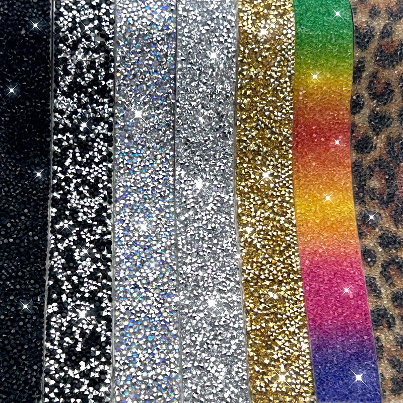 10-Color 4-Size 1 yard(91cm), Resin Diamonds, Diamond Ribbons, Diamond Strips DIY，Sugar diamonds
