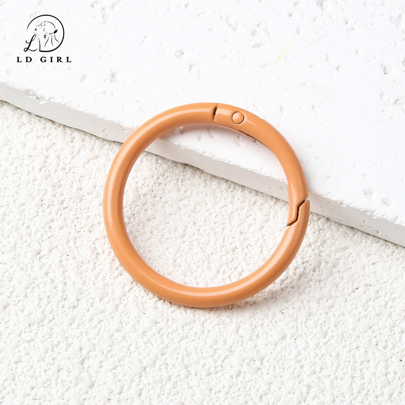 A40mm round spring buckle, large, ring buckle, bag buckle, ring metal, DIY jewelry accessories bag hanging