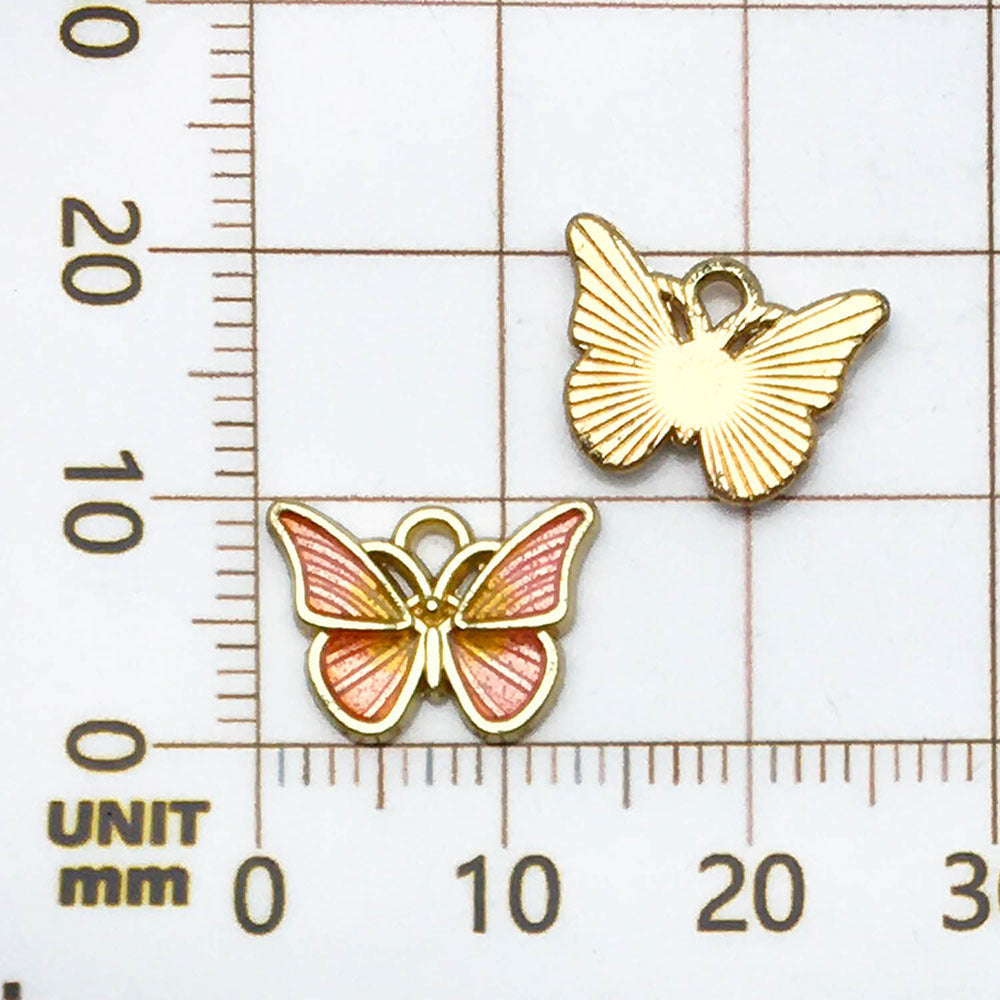 NO.5 Two-tone butterfly pendant charm
