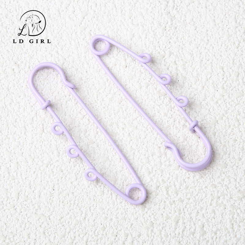 A6cm three-hole safety large pin, waist buckle, pin, breast buckle, DIY jewelry accessories