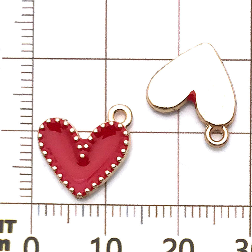 NO.9 Mixed 20 red gold plated enamel charm metal, alloy