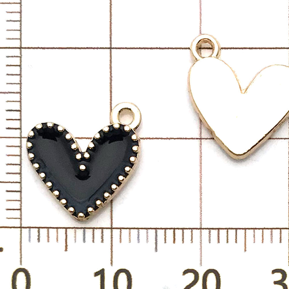 NO.21 Mixed 20 black charm metal, alloy
