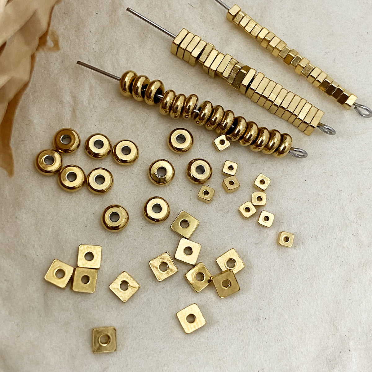 Color retention/stainless steel/gold plated/square/round/spacer/DIY accessories